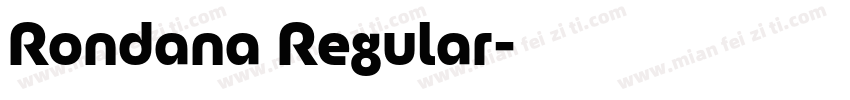 Rondana Regular字体转换
